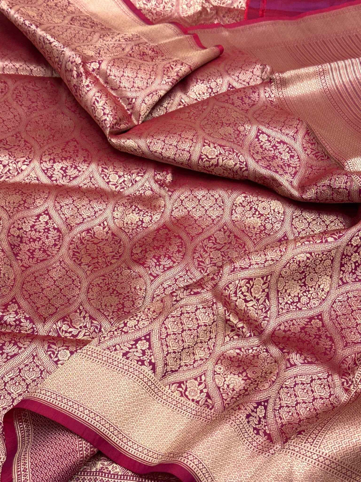 Orange Pure Katan Silk Handwoven Banarasi Brocade Saree