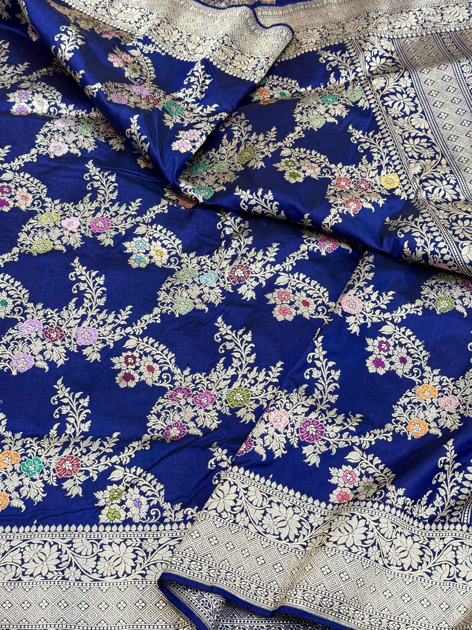 Magenta Pink Pure Katan Silk Handwoven Banarasi Saree
