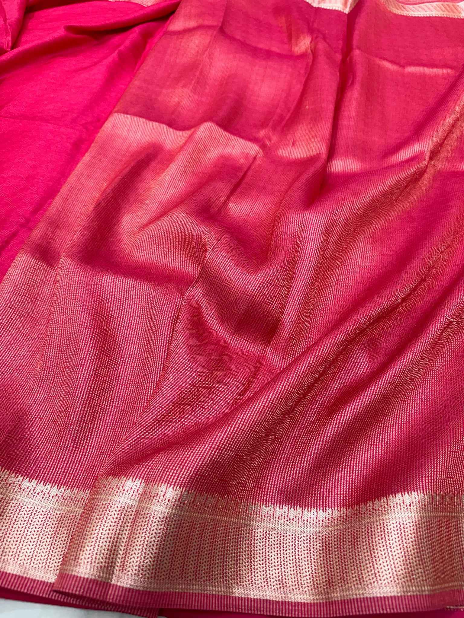 Red Pure Mulberry Silk handwoven Banarasi Saree
