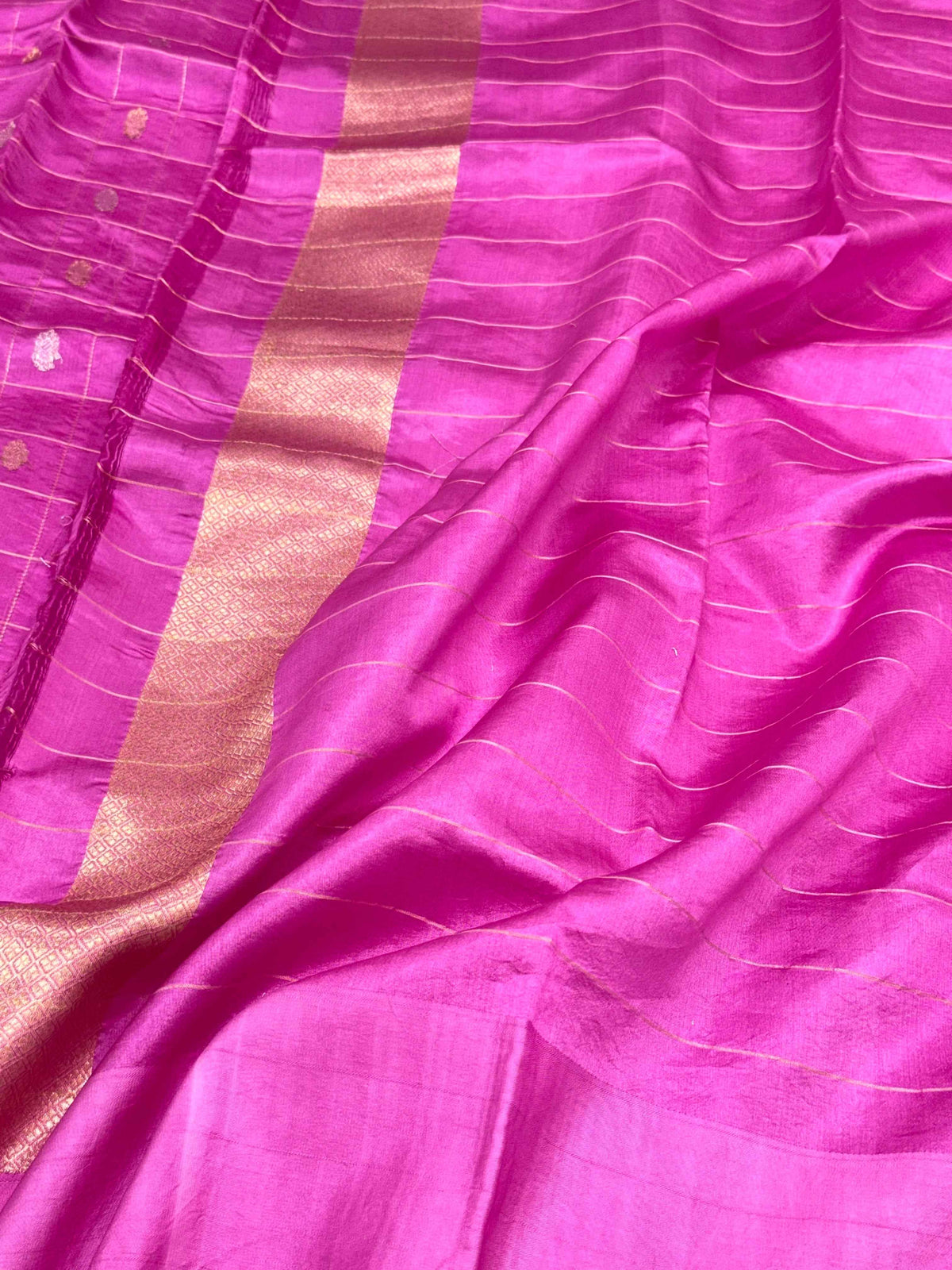 Pink Pure Raw Mango Silk Banarasi | Kadhwa Weave | Handwoven Contemporary Saree
