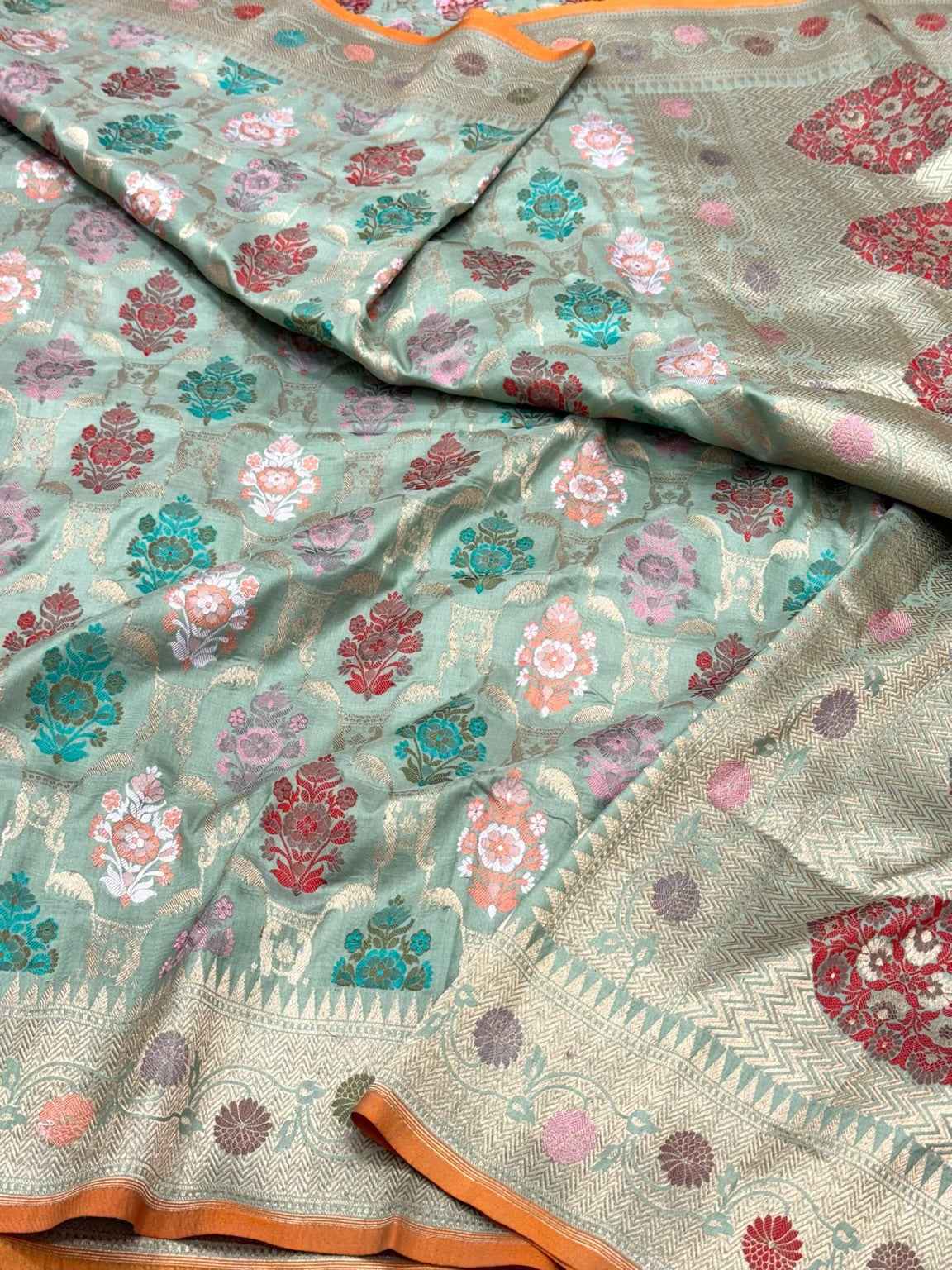 Rani Pink Pure Katan Silk - Pure Mulberry Silk Handloom Modern Banarasi Saree
