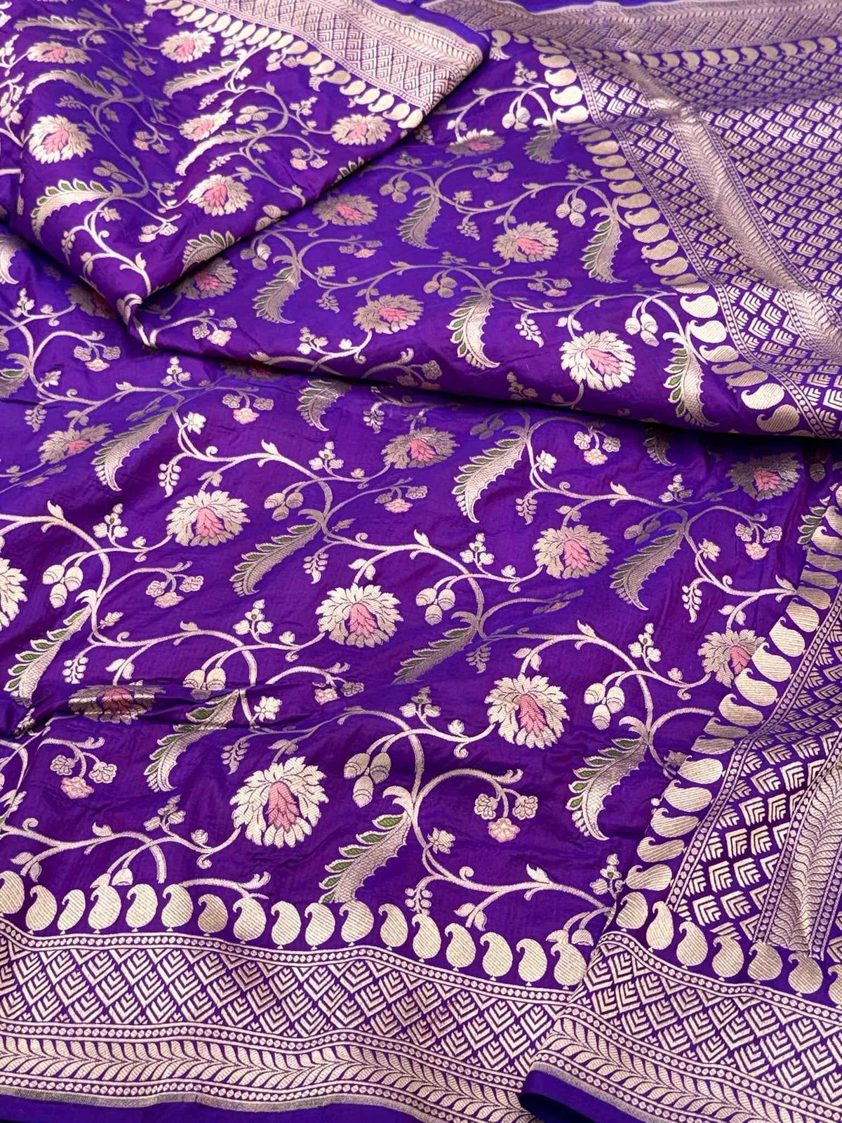Purple Handwoven Banarasi Pure Katan Mulberry Silk Saree