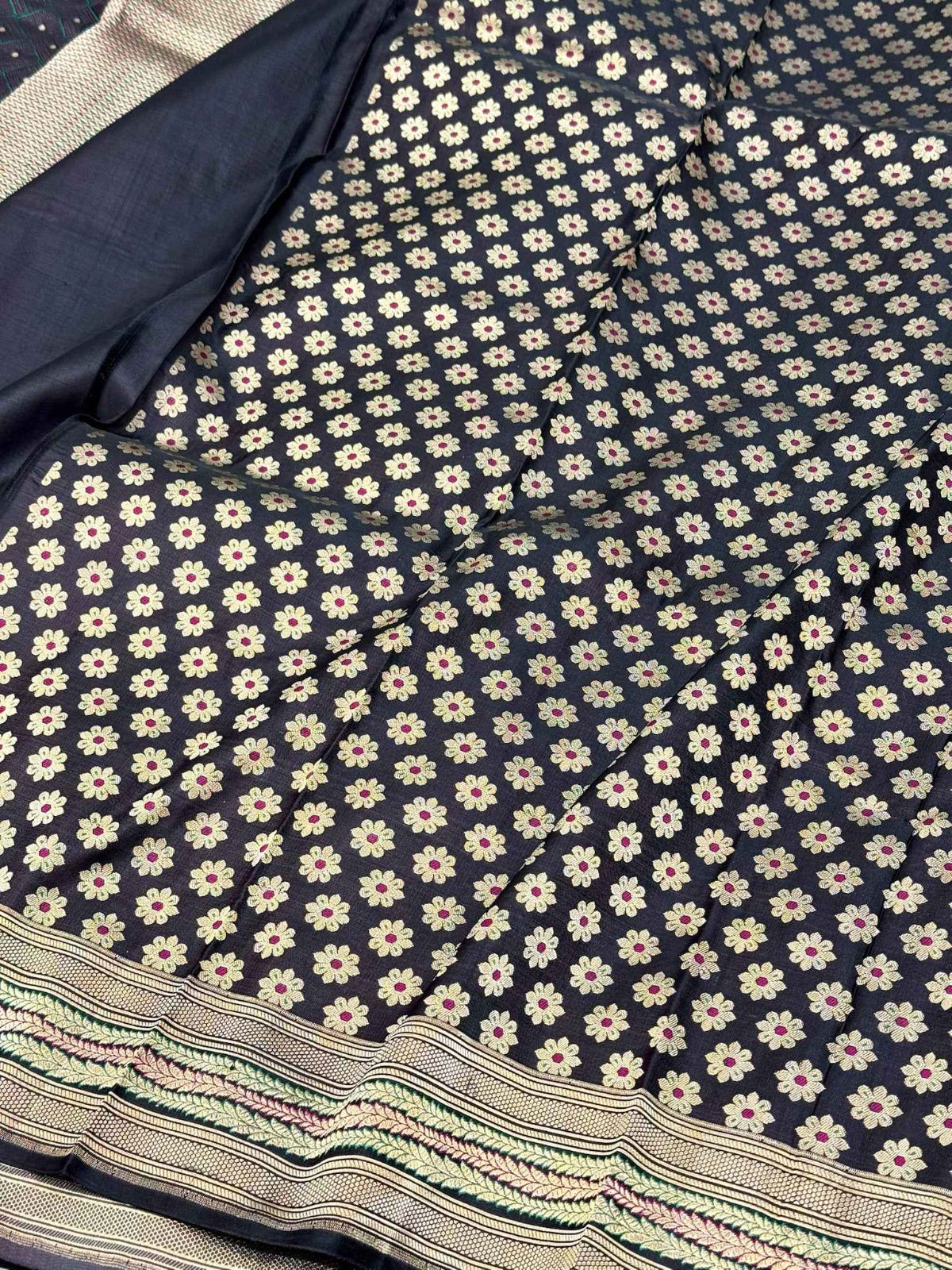 Hot Pink Pure Satin Silk Soft Drape Handwoven Banarasi Saree