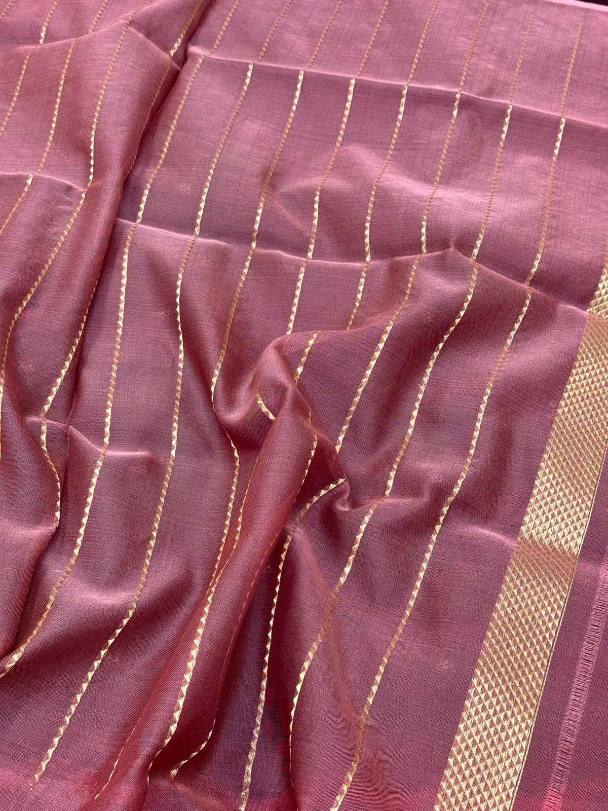 Wine Pure Mulberry Double Kora Organza Silk Handwoven Banarasi Saree | Kadhwa Ektara Weave Banarasi Saree - Luxury Drape