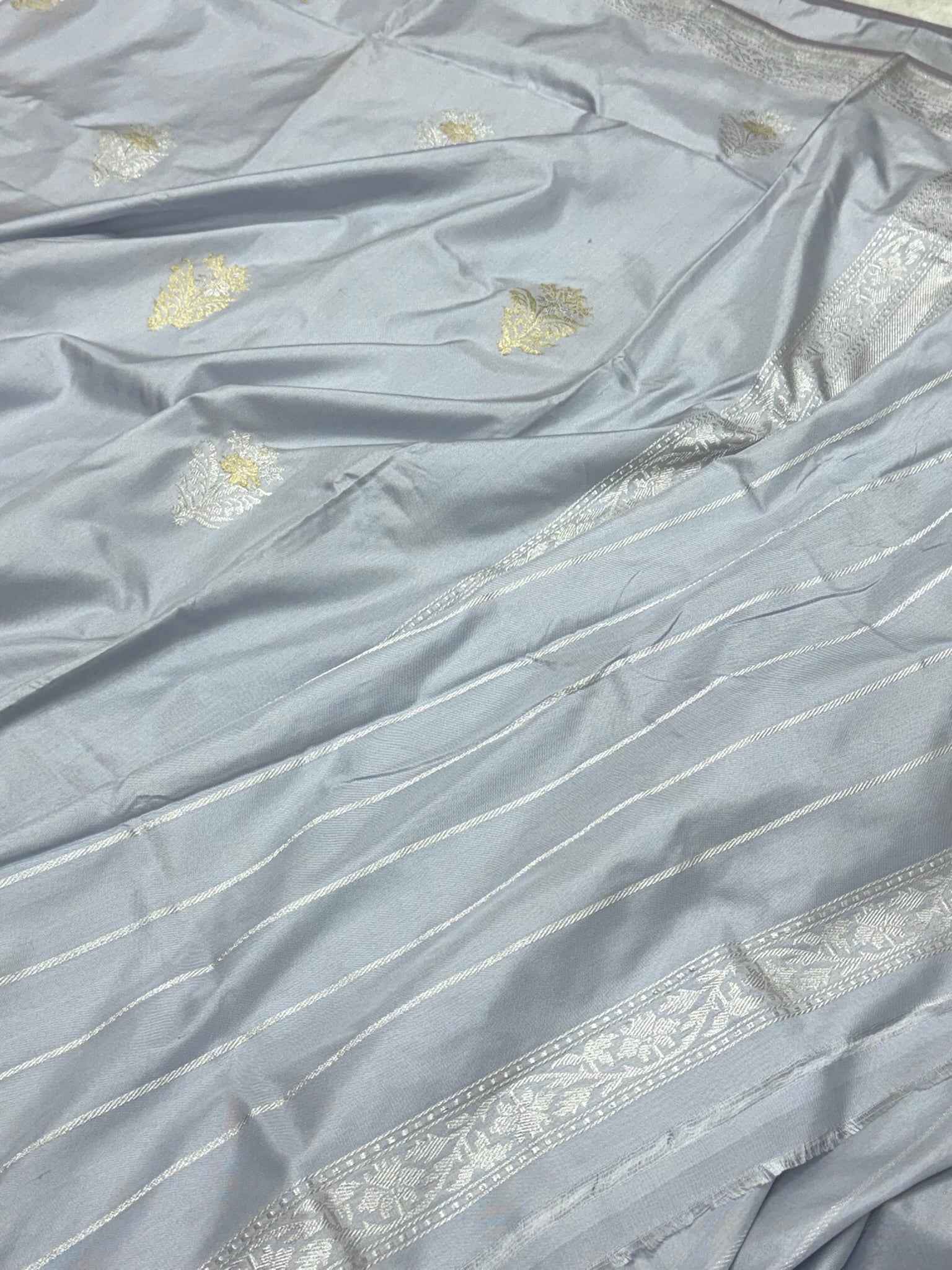 Lavender Ektara Weave Handwoven Pure Silk Saree