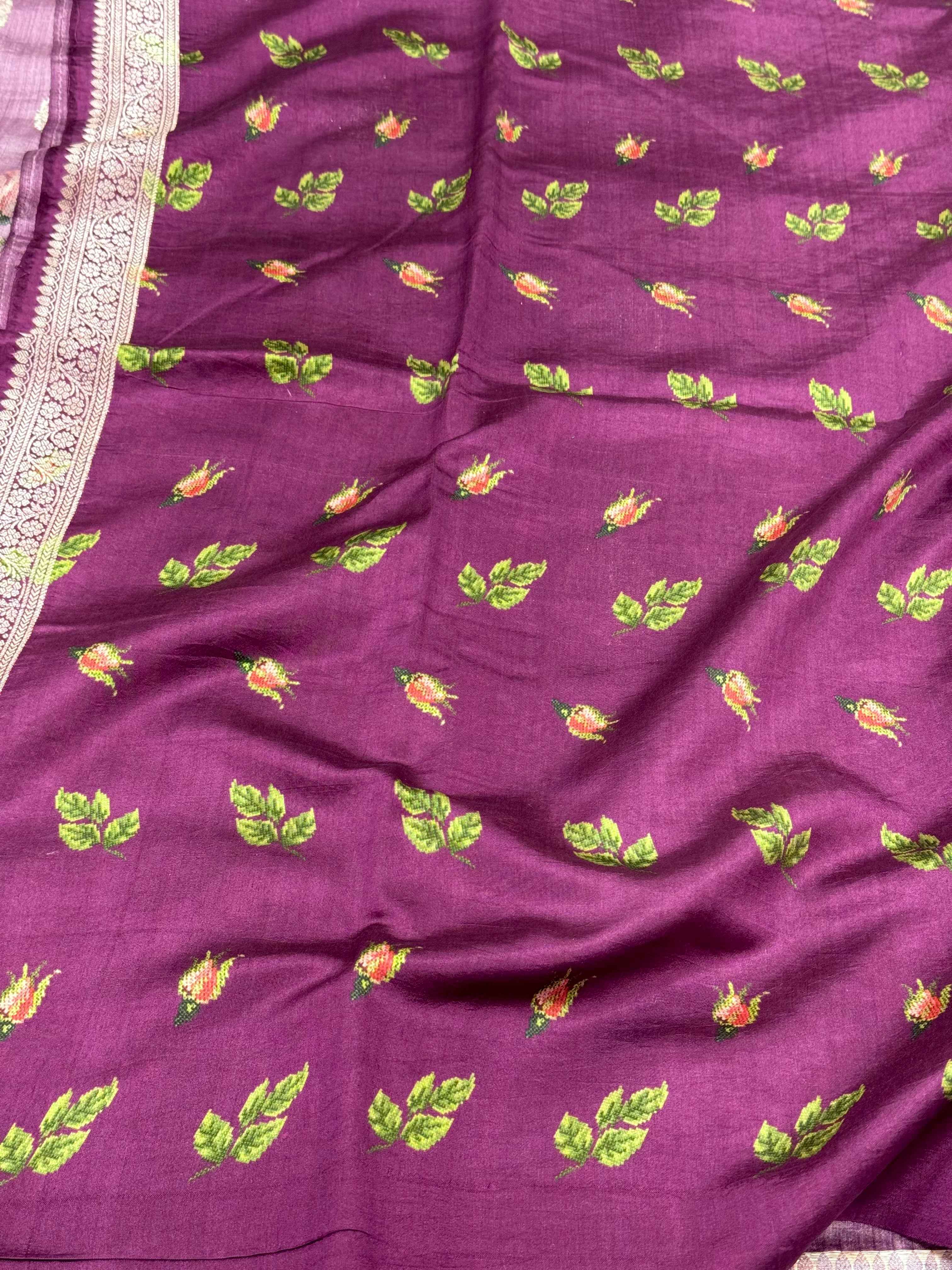 Candy Pink Pure Mulberry Chiniya Silk Lightweight Banarasi Saree
