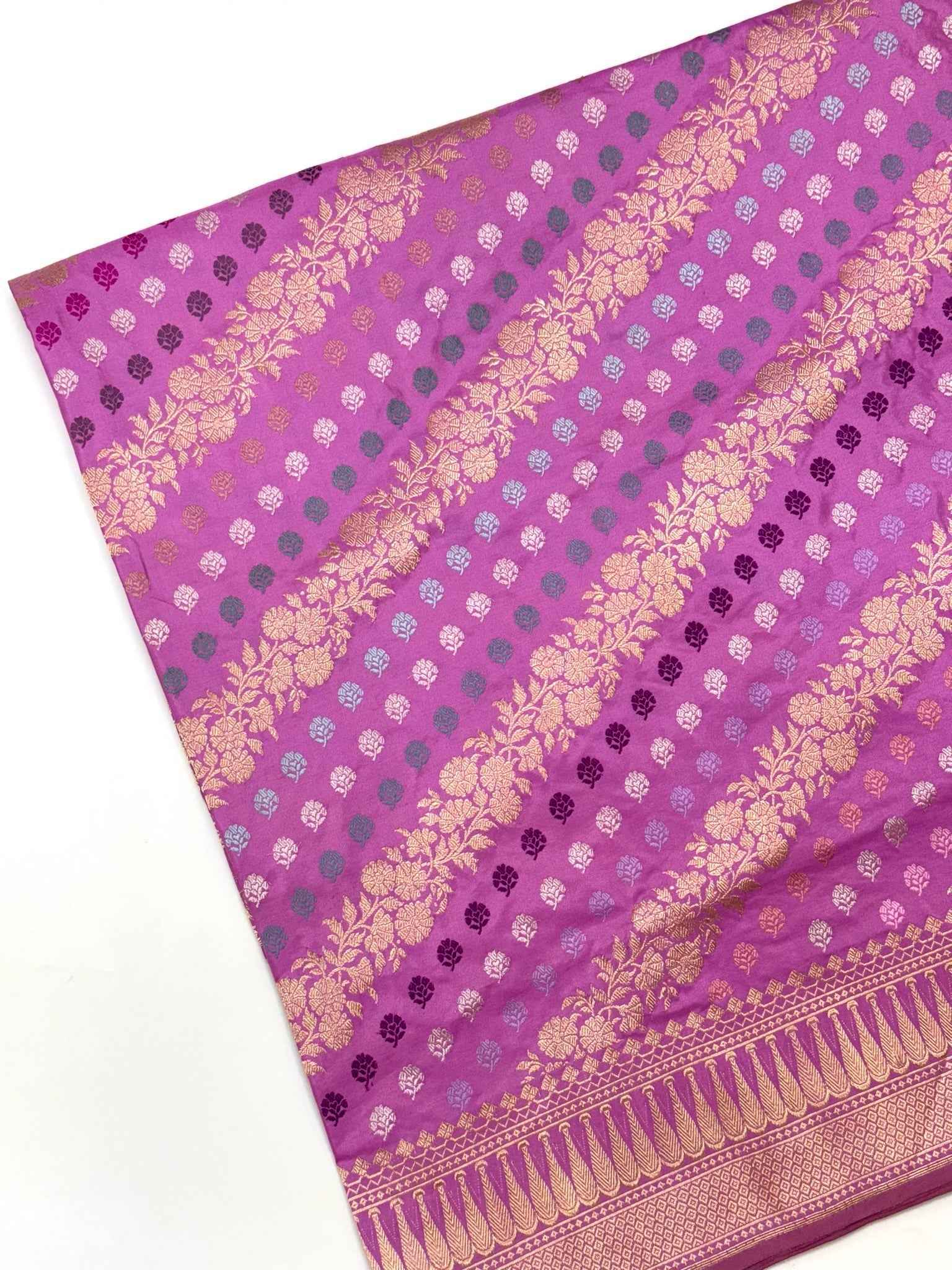 Sky Blue Pure Katan Silk Banarasi Handwoven Saree