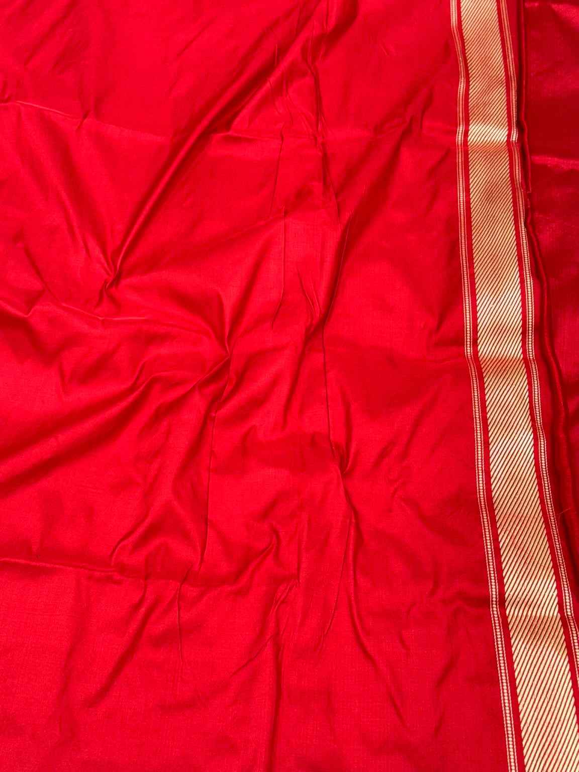 Rani Pink Pure Mulberry Katan Silk Banarasi Saree - Traditional Handwoven Kadhwa Weave