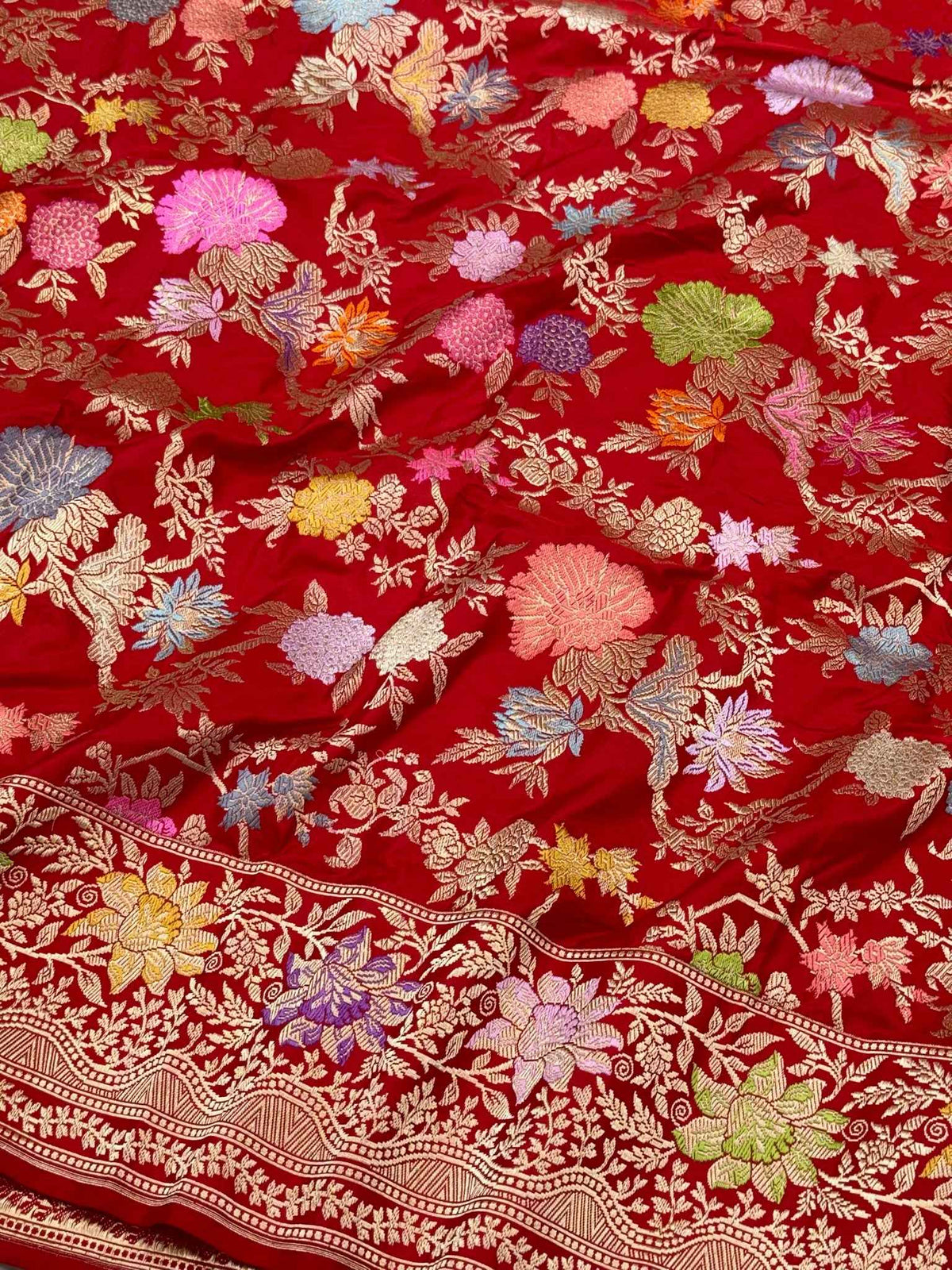 Red Exclusive Premium Banarasi Luxury Saree | Pure Double Katan Mulberry Silk - Kadhwa Technique Handwoven Saree | New Era Of Elegance