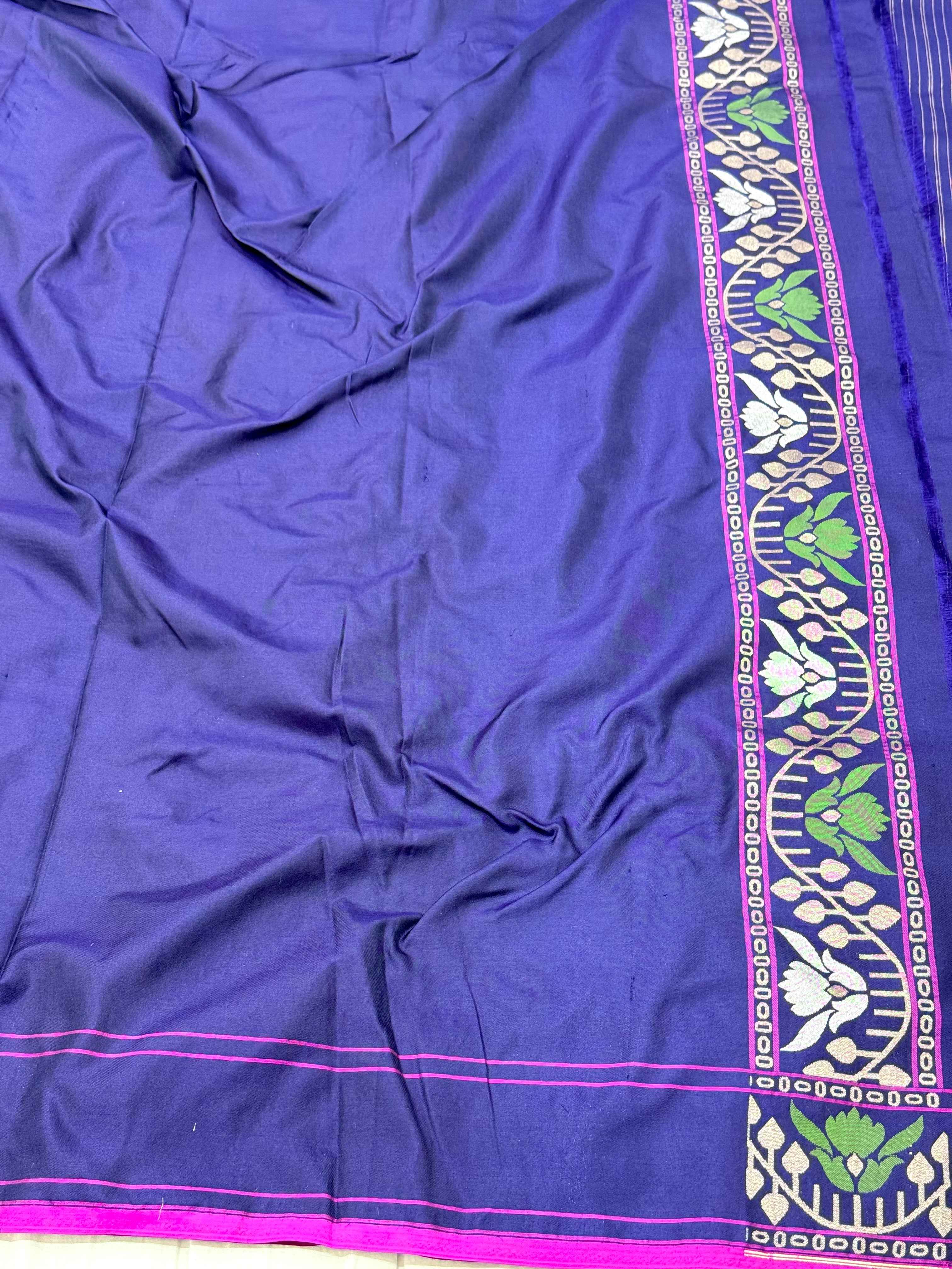 Green Pure Double Katan Silk Handloom Banarasi Saree |Ektara Weave|
