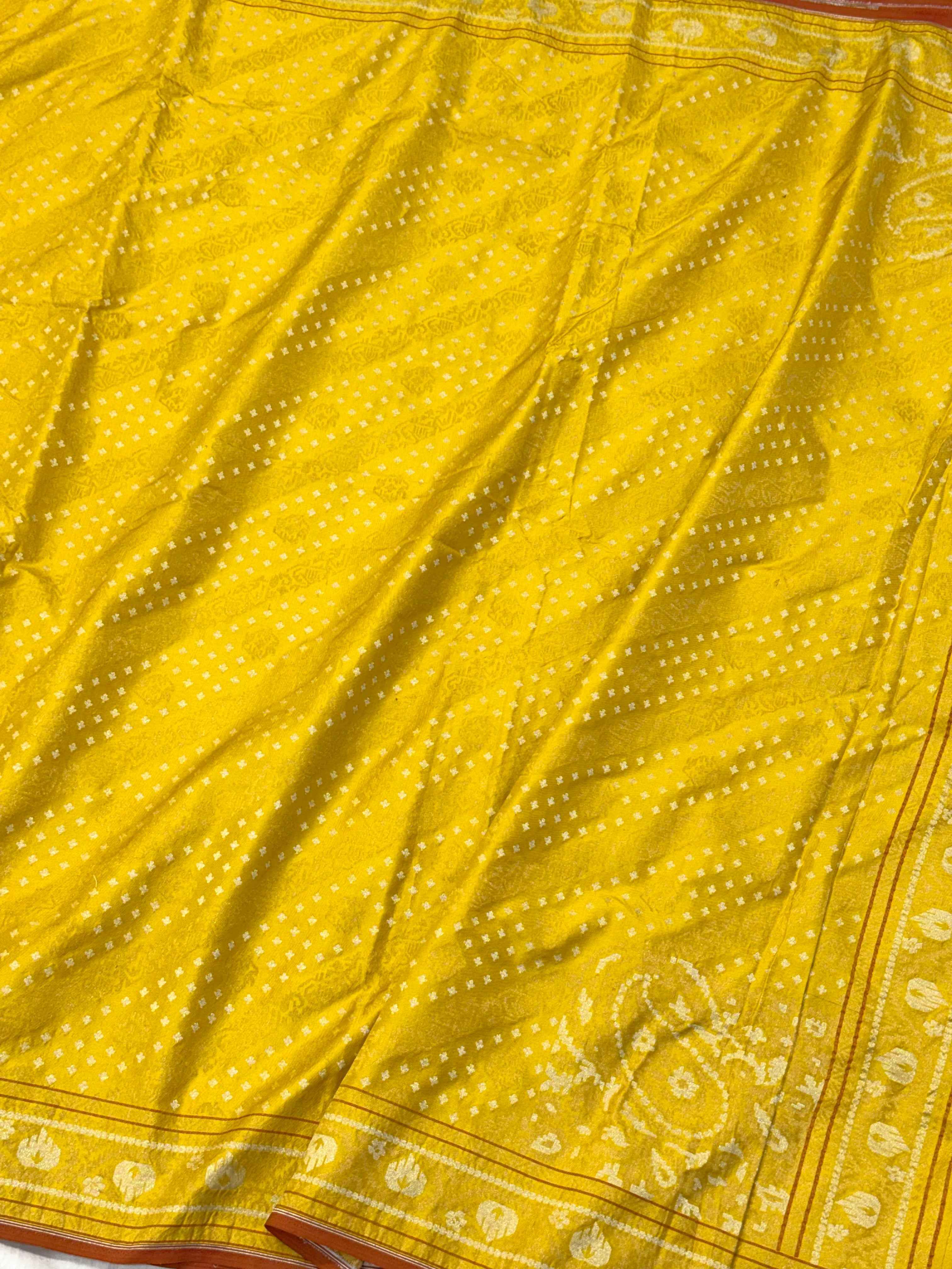 Red Pure Double Katan Silk Handloom Banarasi Saree |Ektara Weave|