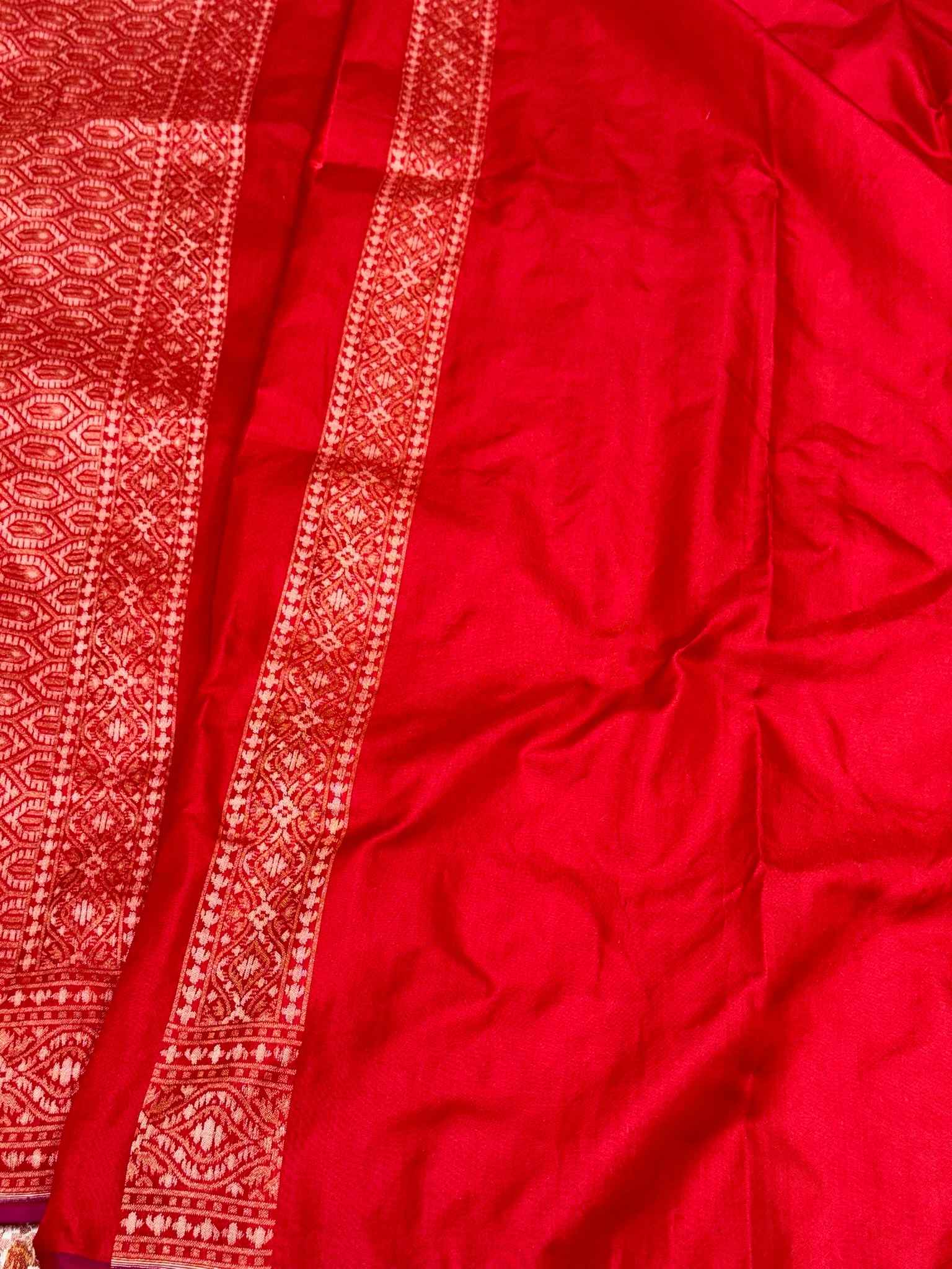 Lemon Yellow Pure Katan Silk Ektara weave Handwoven Banarasi Saree