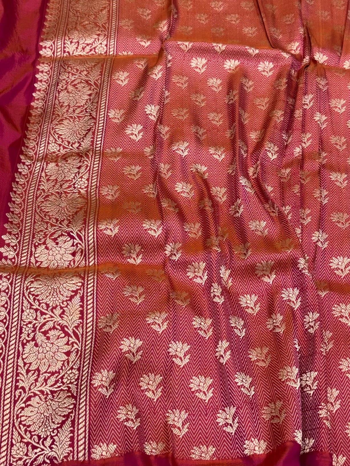 Mustard Yellow Pure Katan Mulberry Silk | Kadhwa + Kadhiyal Technique | Authentic Banarasi Handwoven Saree
