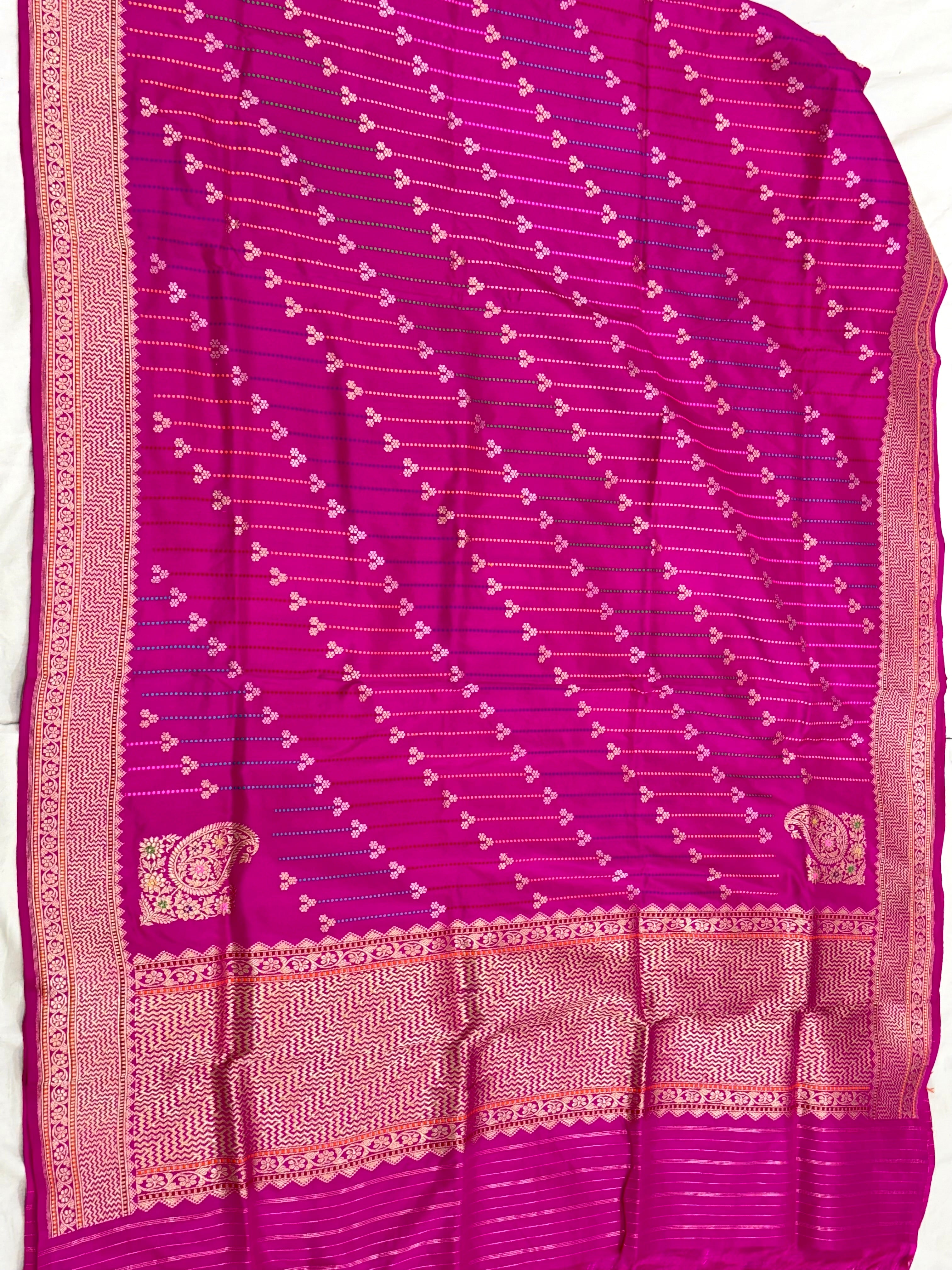 Pink Pure Katan Silk Handwoven Banarasi Dupatta |kadhuwa|