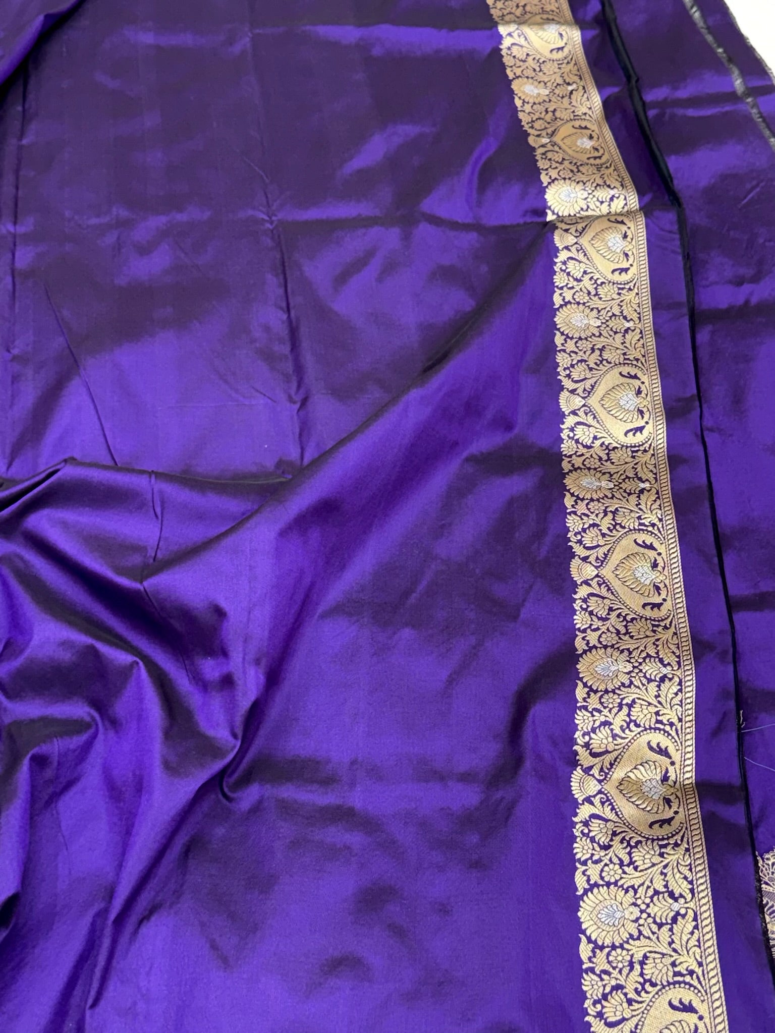 Purple Handwoven Banarasi Saree | Pure Katan Silk & Pure Mulberry Silk