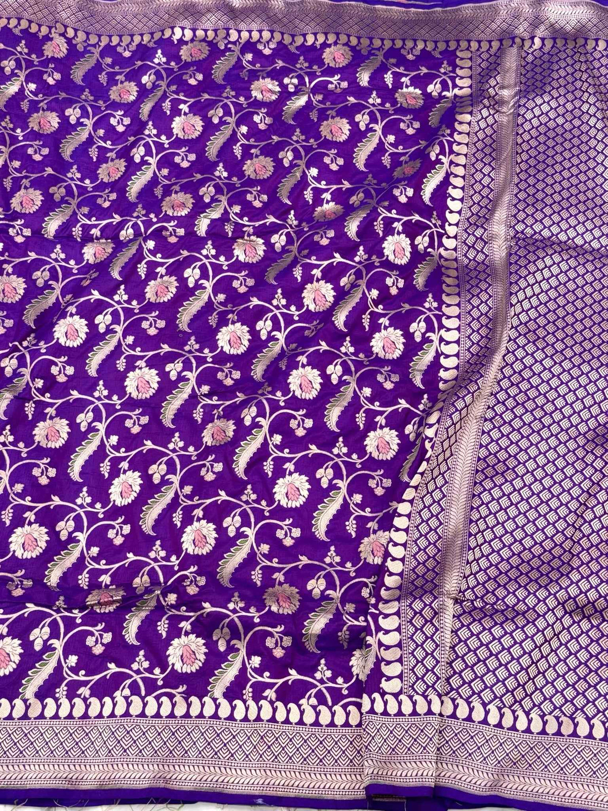 Purple Handwoven Banarasi Pure Katan Mulberry Silk Saree