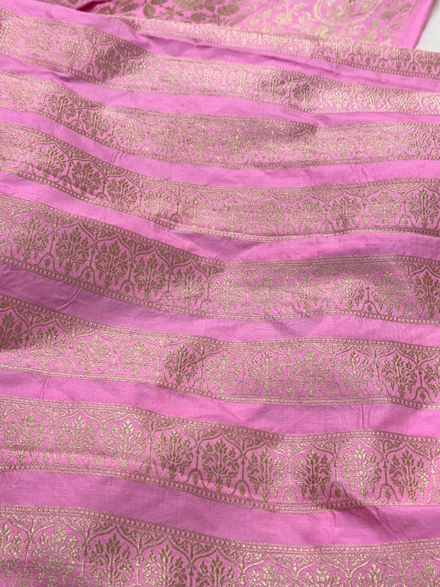 Pink Katan Silk Pure Handwoven Lahenga
