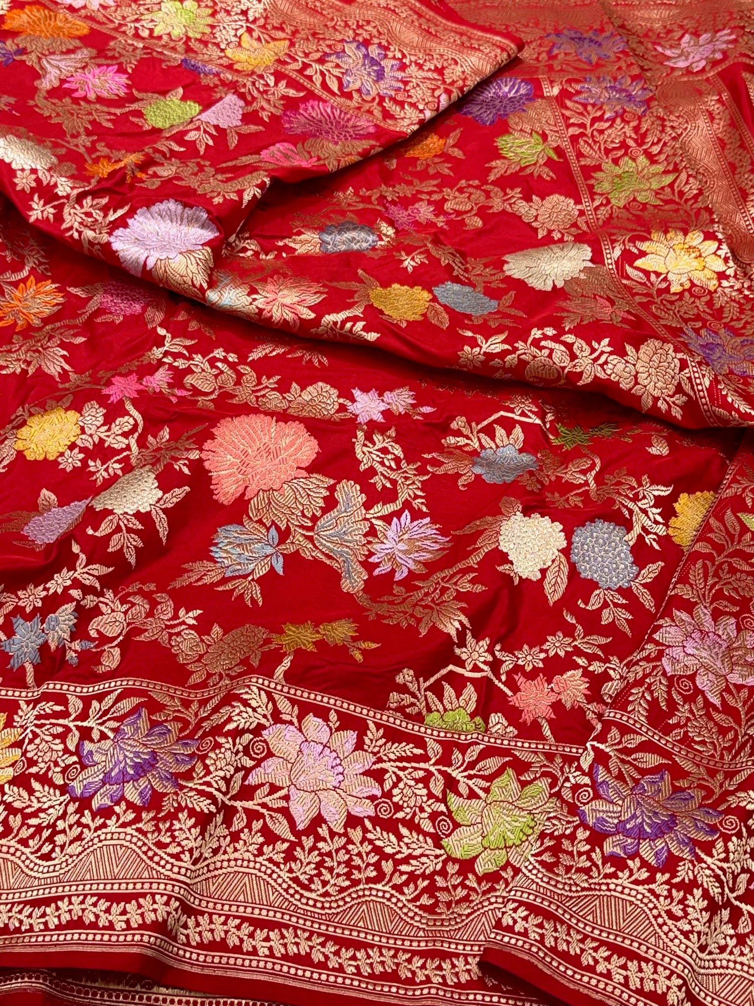 Red Exclusive Premium Banarasi Luxury Saree | Pure Double Katan Mulberry Silk - Kadhwa Technique Handwoven Saree | New Era Of Elegance