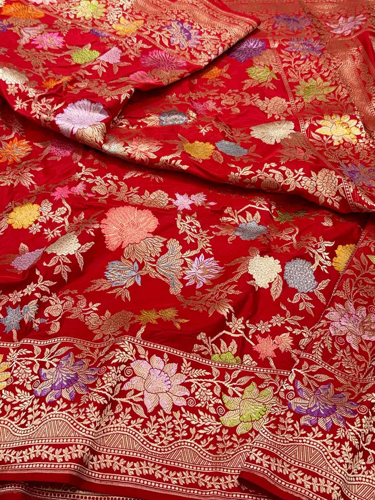 Red Exclusive Premium Banarasi Luxury Saree | Pure Double Katan Mulberry Silk - Kadhwa Technique Handwoven Saree | New Era Of Elegance