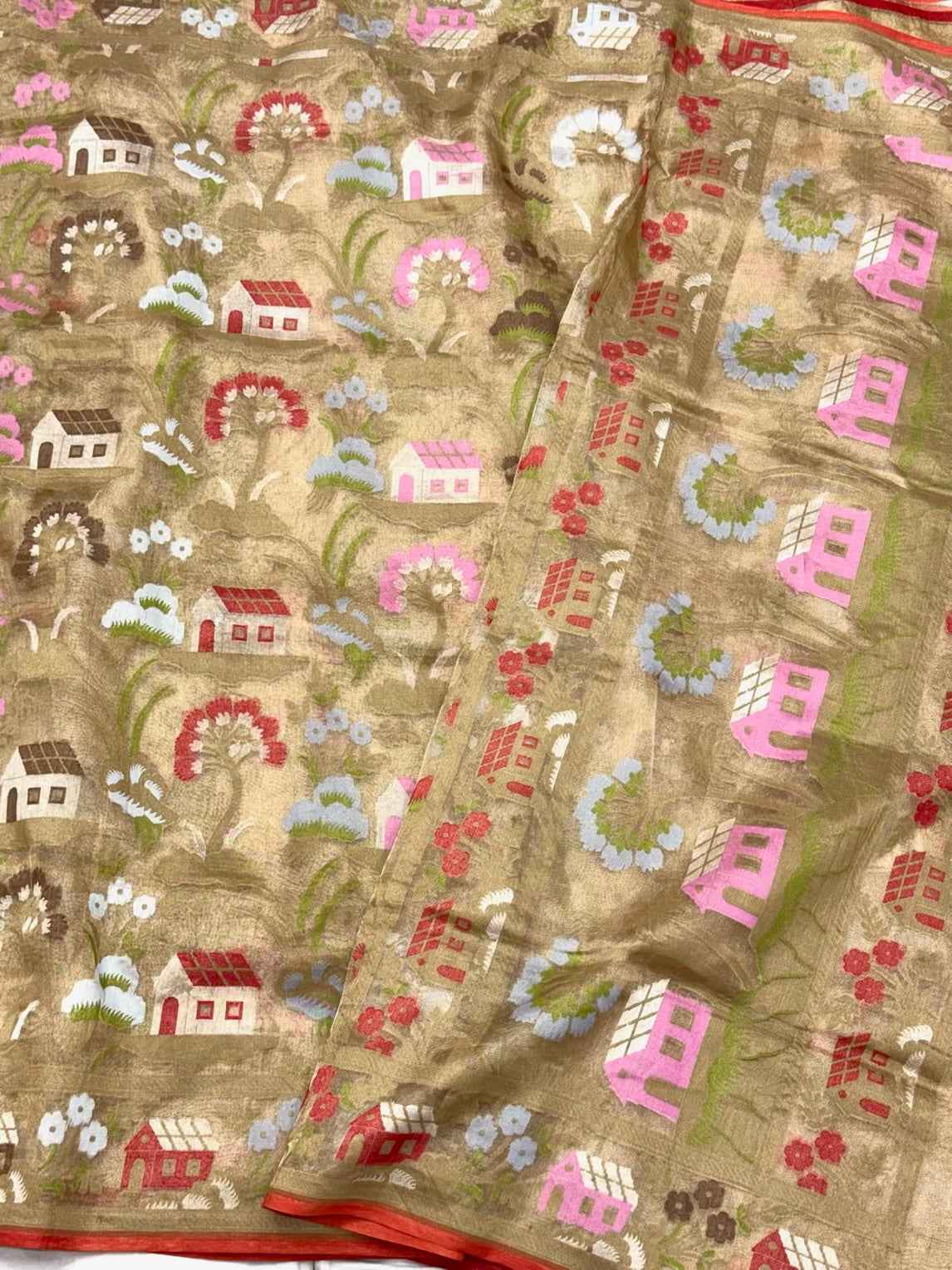 Molten Gold Pure Tissue Saree | Ektara Weave - Soft Drape & Lightweight | 100% Pure Banarasi Tissue Saree