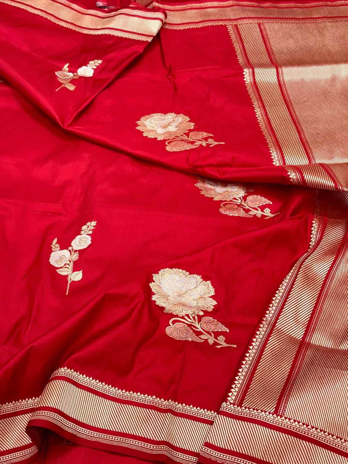 Rani Pink Pure Mulberry Katan Silk Banarasi Saree - Traditional Handwoven Kadhwa Weave