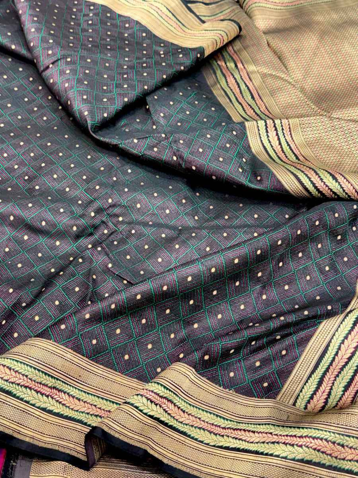 Hot Pink Pure Satin Silk Soft Drape Handwoven Banarasi Saree