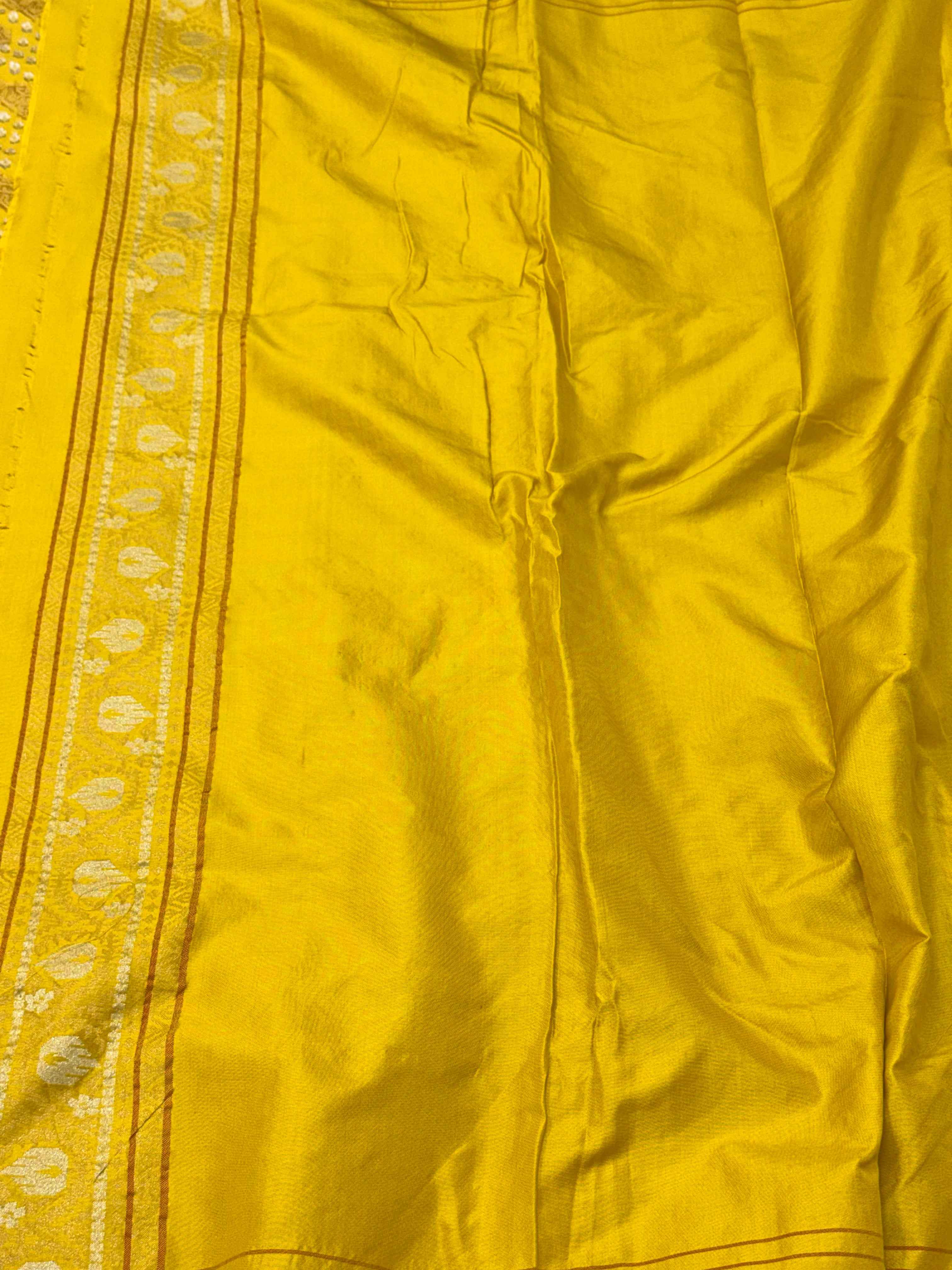 Rani Pink Pure Double Katan Silk Handloom Banarasi Saree |Ektara Weave|