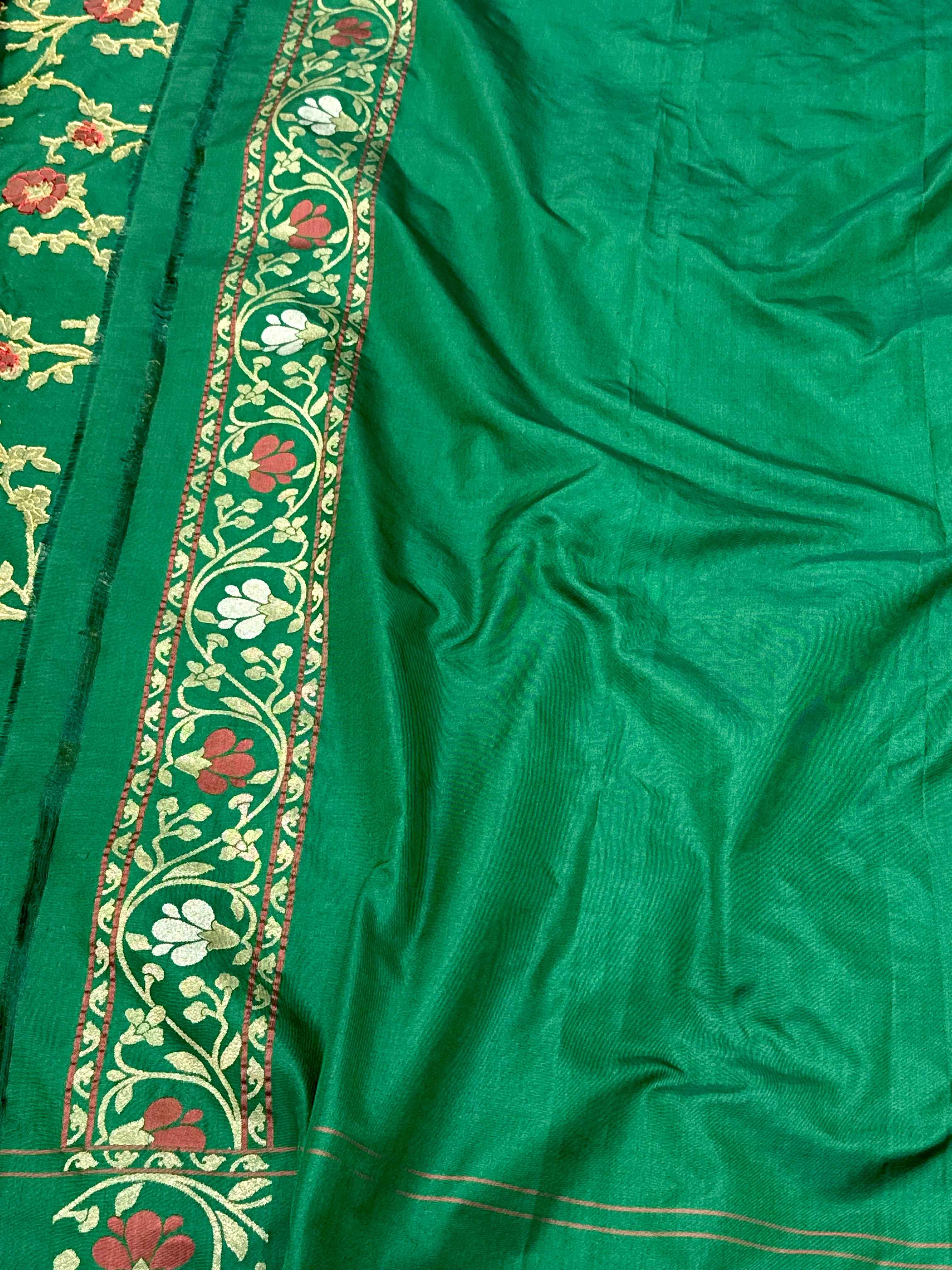 Yellow Pure Double Katan Silk Handloom Banarasi Saree |Ektara Weave|