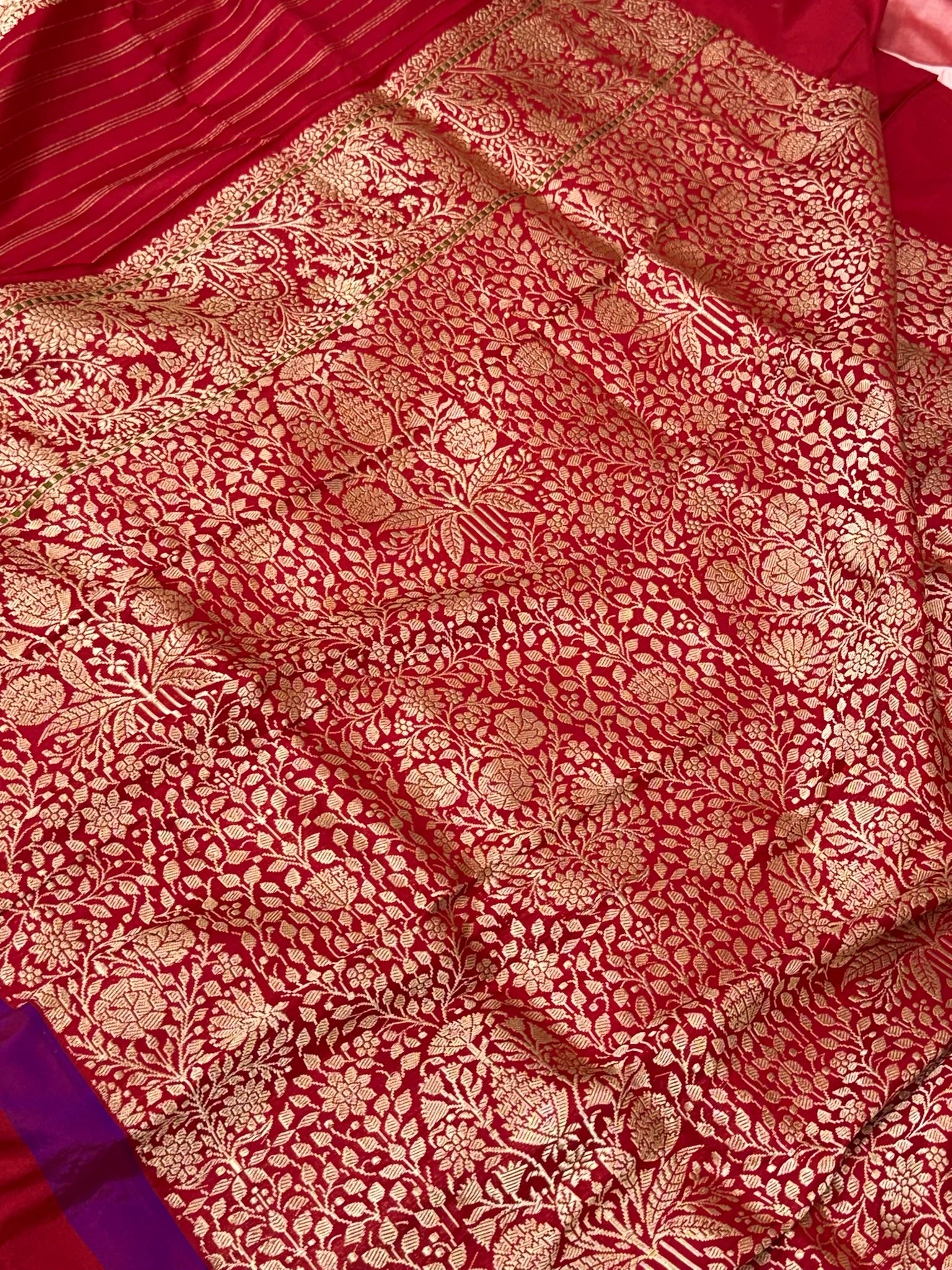 Powder Pink Pure Katan Mulberry Silk Handwoven Banarasi Saree - The Statement Six Yards