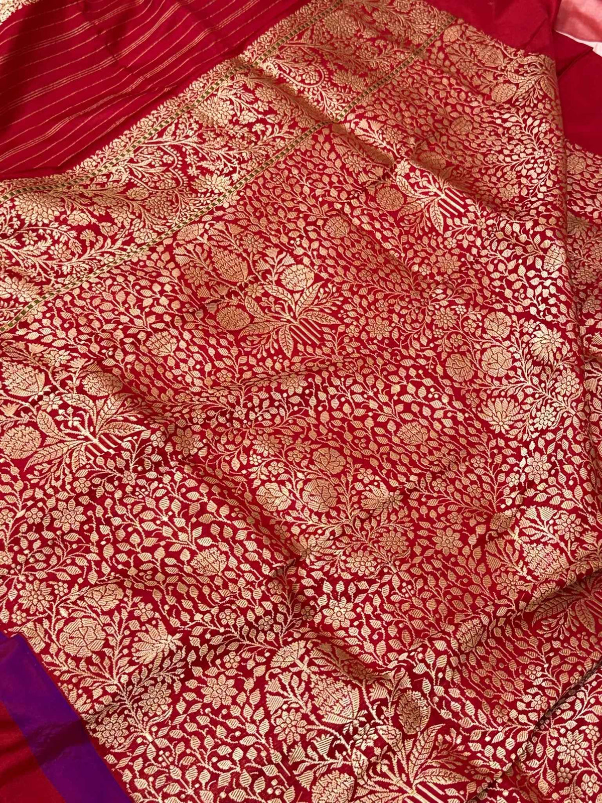 Powder Pink Pure Katan Mulberry Silk Handwoven Banarasi Saree - The Statement Six Yards