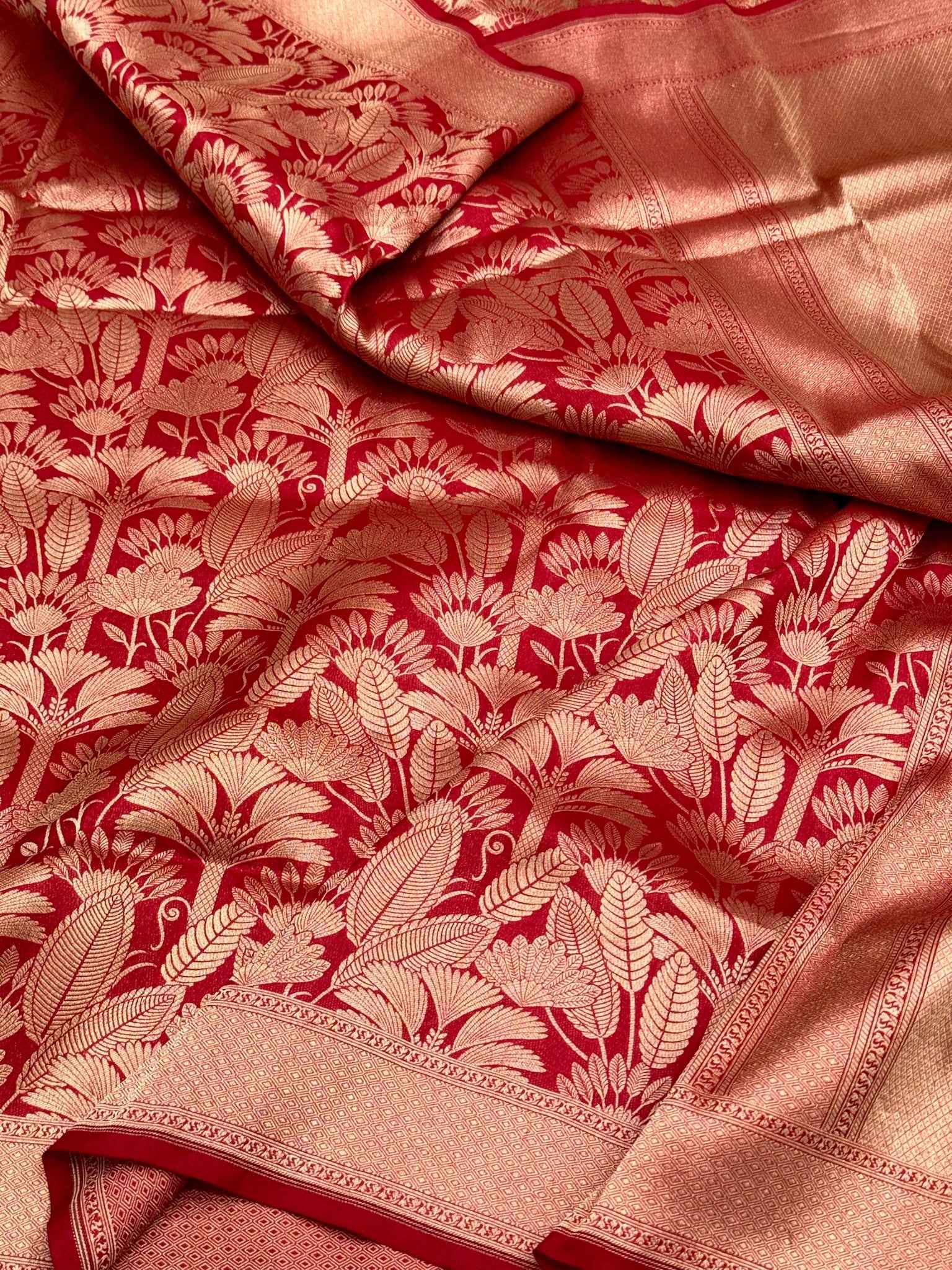 Green Pure Katan Silk Handwoven Banarasi Brocade Saree