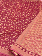 Red Blended Silk Lightweight Cotton Saree