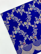 Blue Electric Pure Katan Silk Handwoven Saree