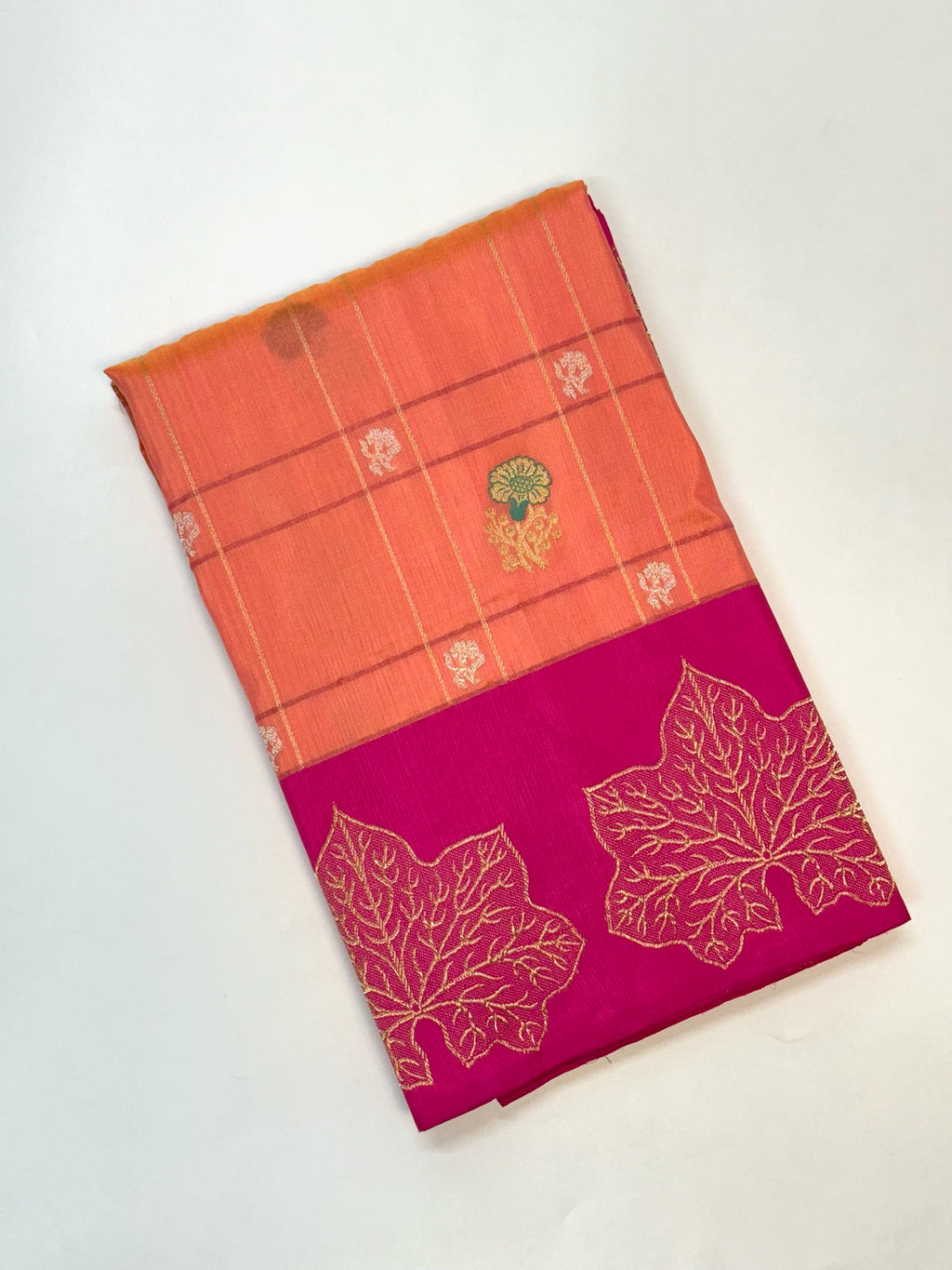 Peach Pink Pure Katan Silk Handwoven Banarasi Saree