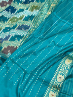 Blue Katan Silk Rangkaat Handwoven Saree