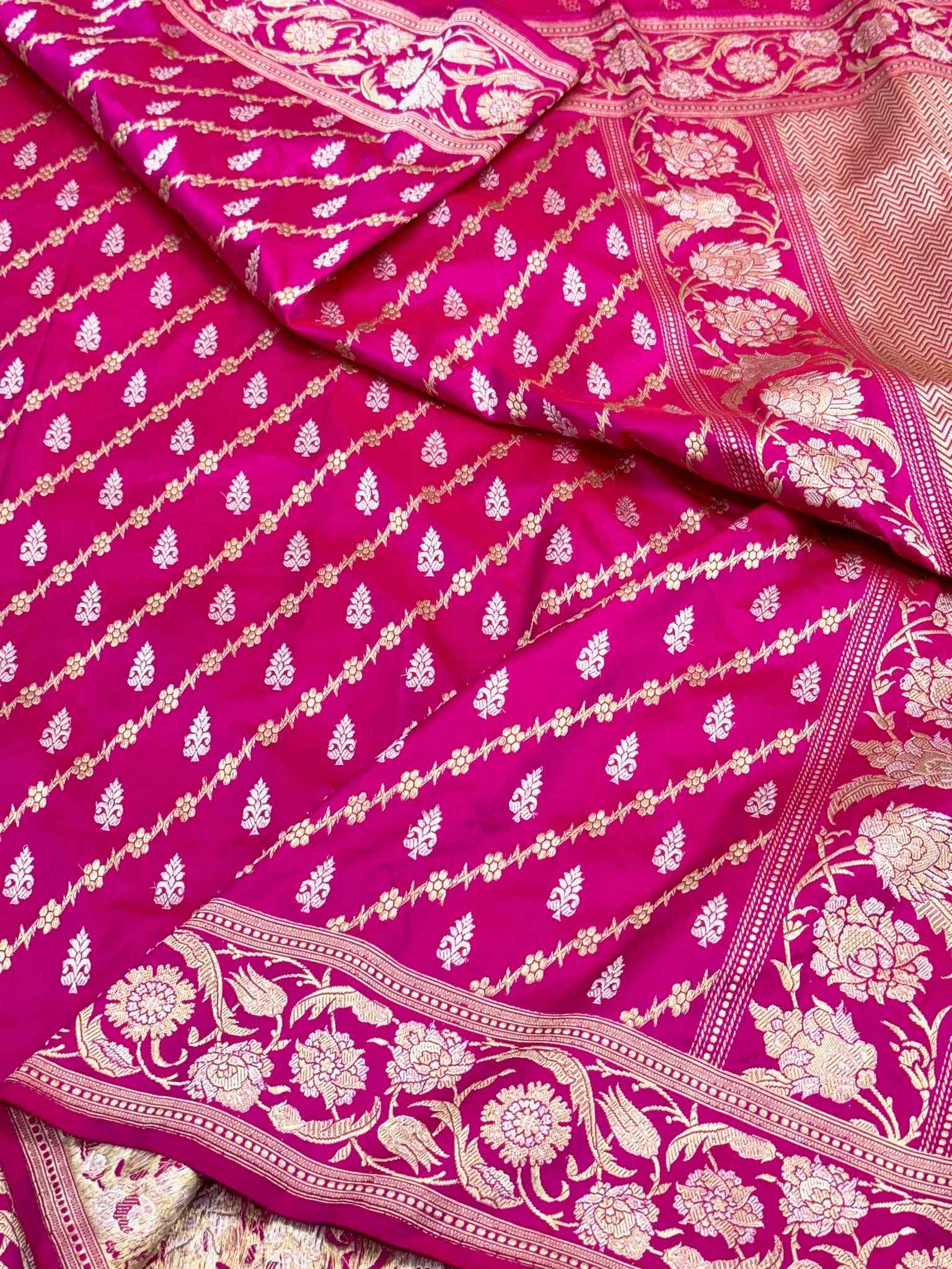 Red Katan Silk Banarasi Handwoven Saree