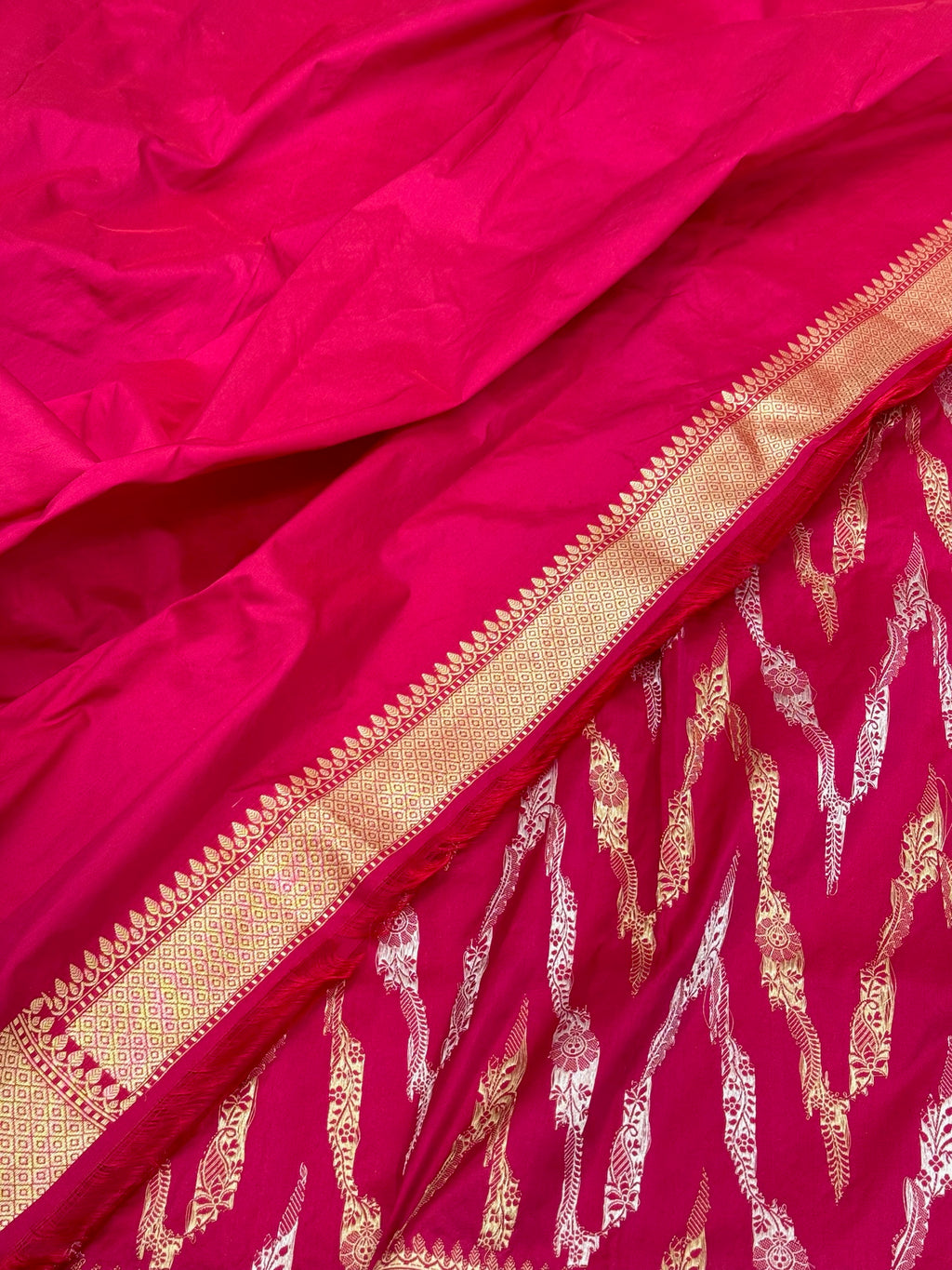 Pink Pure Katan Silk Banarasi Handwoven Saree