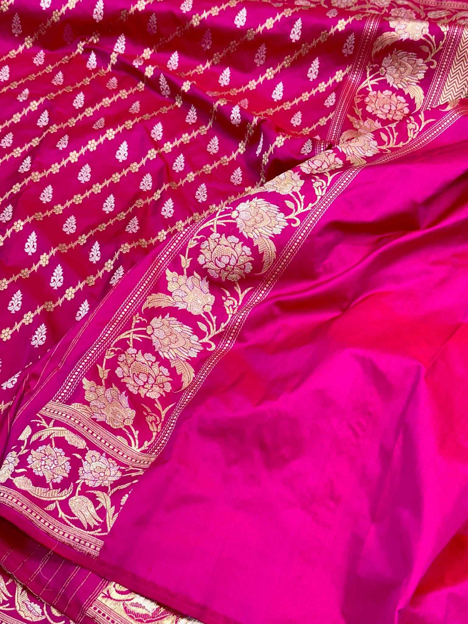 Red Katan Silk Banarasi Handwoven Saree