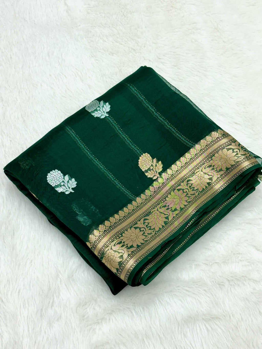 Rani pink Pure Mulberry Silk handwoven Banarasi Saree