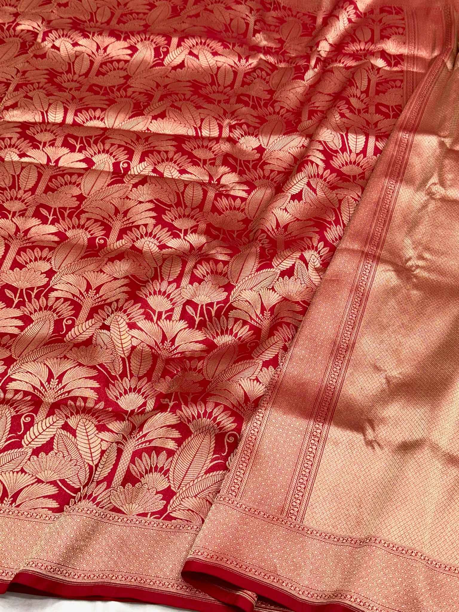 Green Pure Katan Silk Handwoven Banarasi Brocade Saree