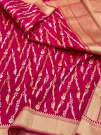 Pink Pure Katan Silk Banarasi Handwoven Saree