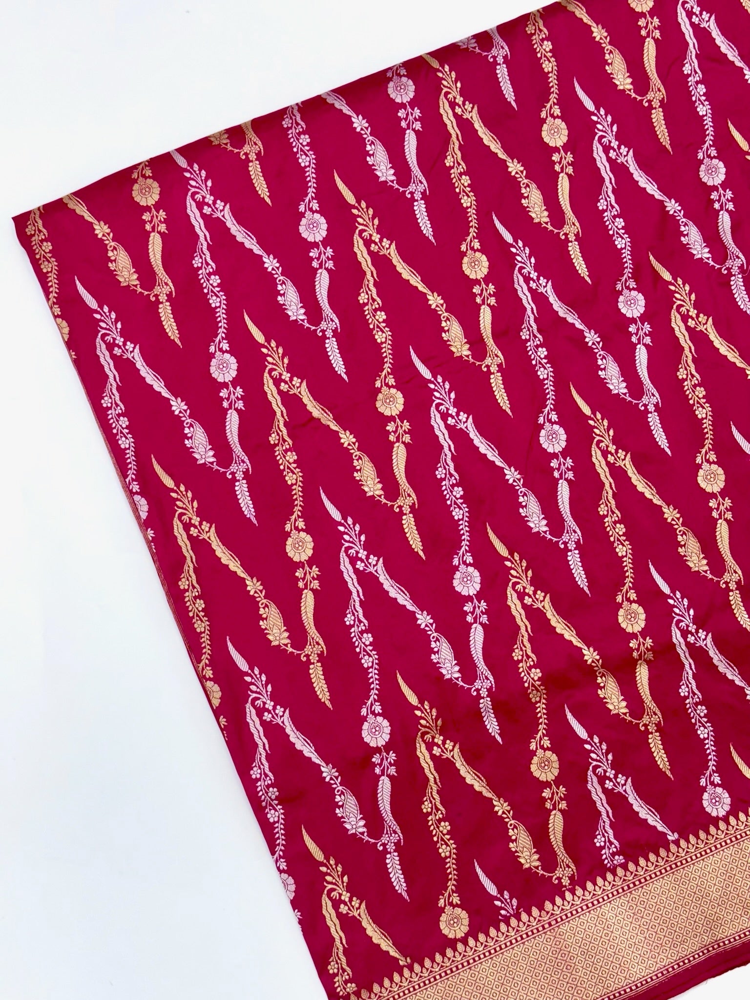 Pink Pure Katan Silk Banarasi Handwoven Saree