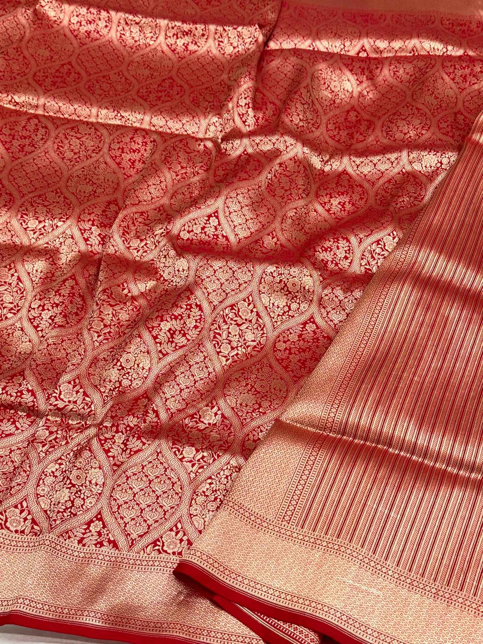 Blue Pure Katan Silk Handwoven Banarasi Brocade Saree