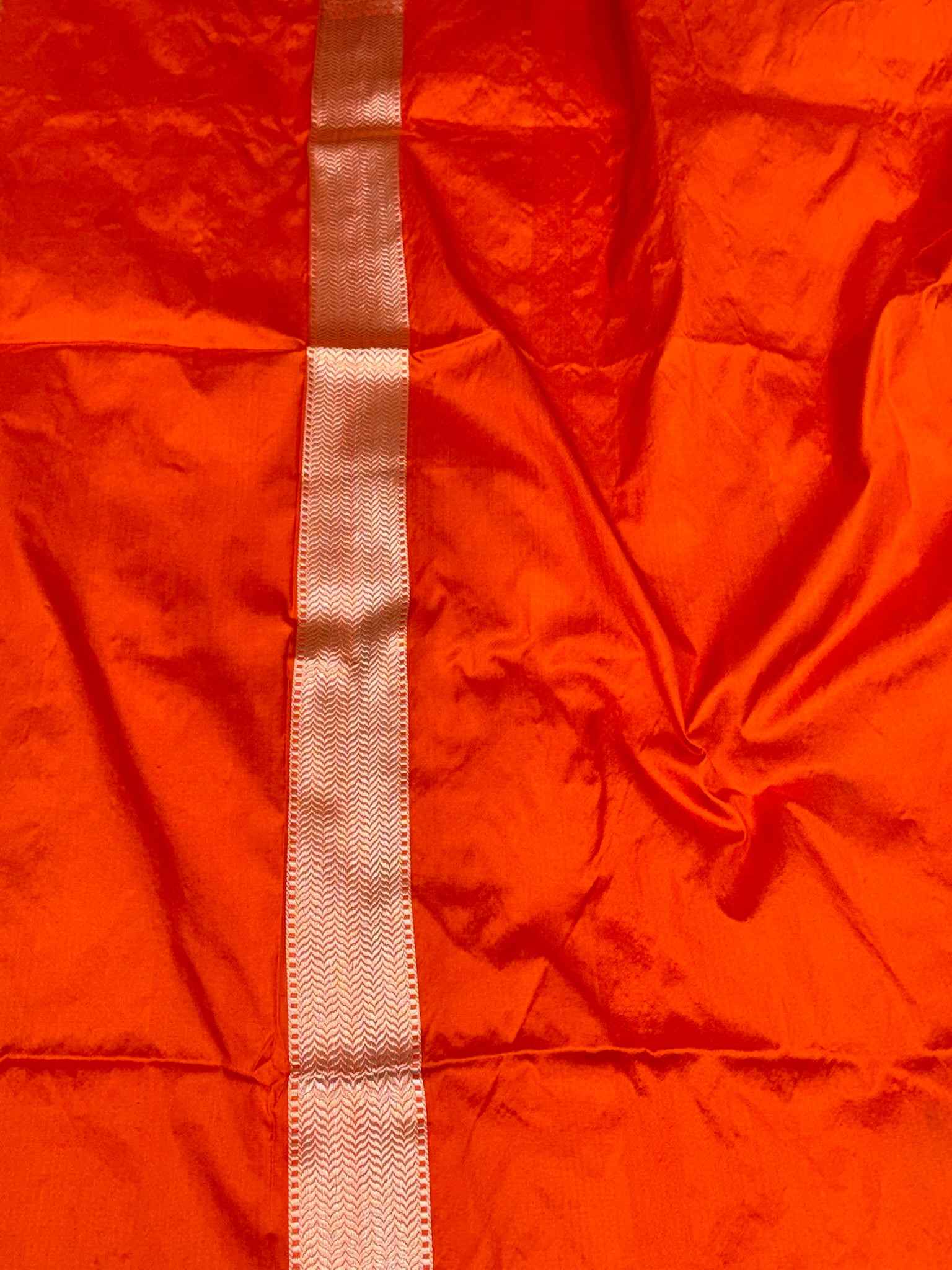 Red Katan Silk Pure Handwoven Saree