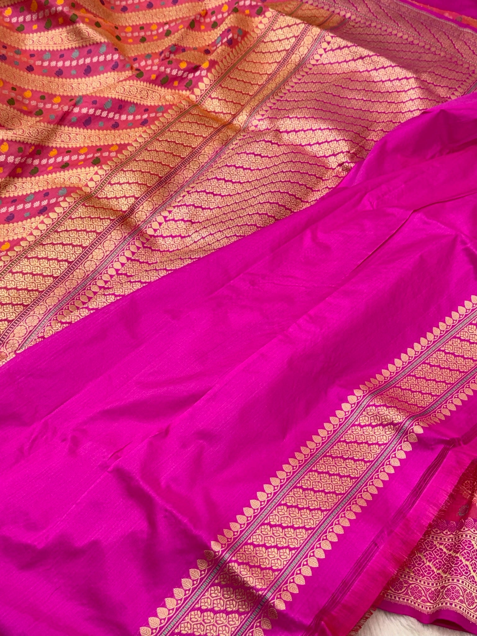Pink Pure Katan Silk Handwoven Banarasi Saree
