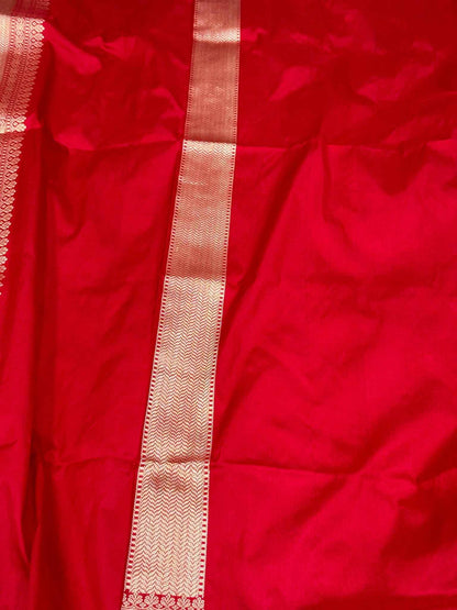 Magenta/Purple Pure Katan Silk Handwoven Banarasi Saree
