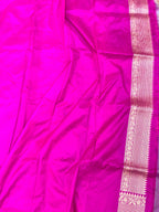 Pink Pure Mulberry Katan Silk Handloom Banarasi Saree - Rangkaat