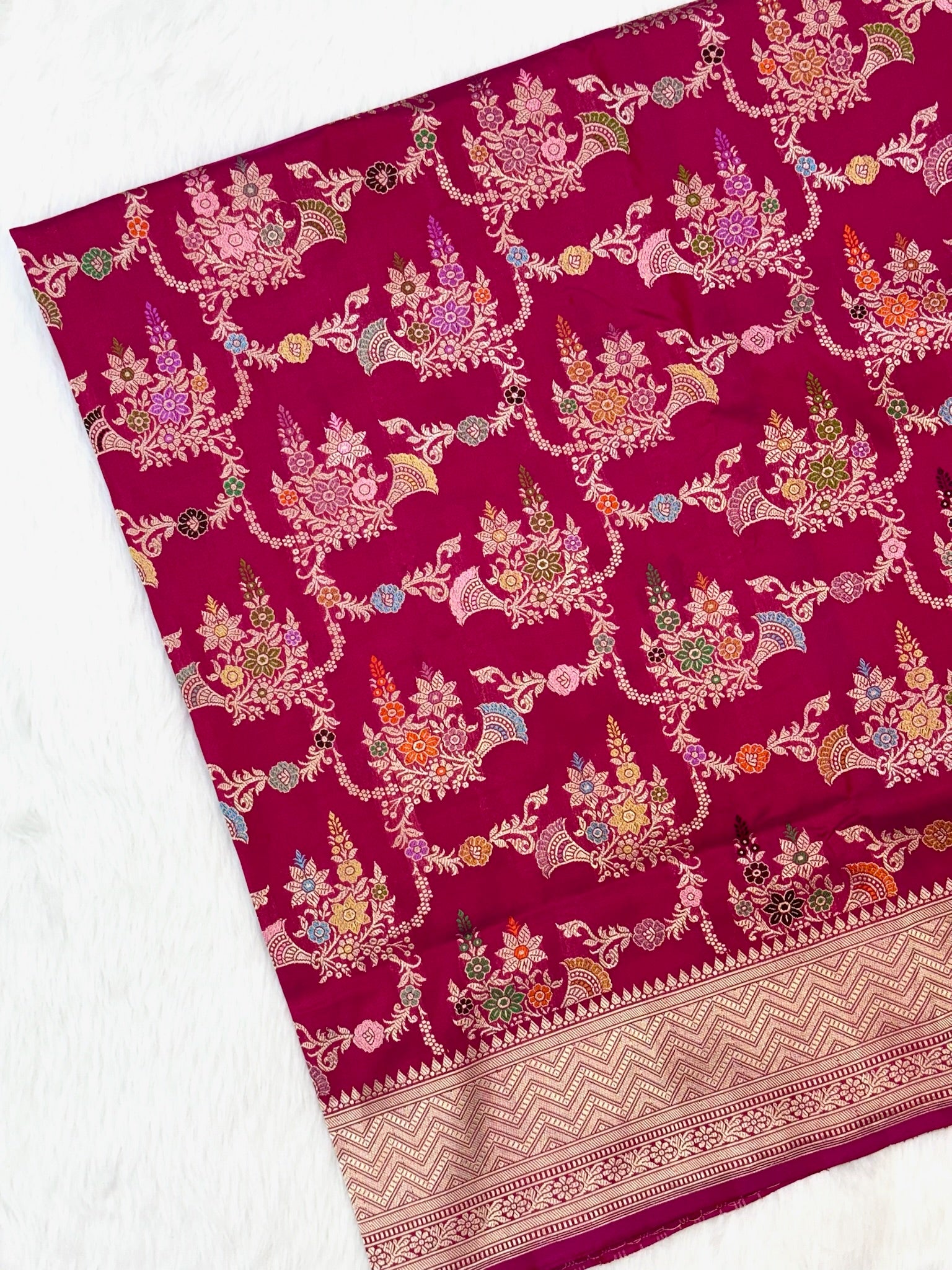 Pink Katan Silk Pure Handwoven Saree