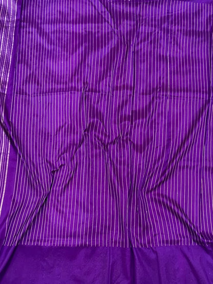 Red Pure Katan Mulberry Silk Handwoven Saree | Kadhwa Technique | Banarasi Silk Saree