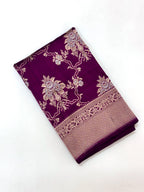 Magenta Katan Silk Pure Handwoven Saree